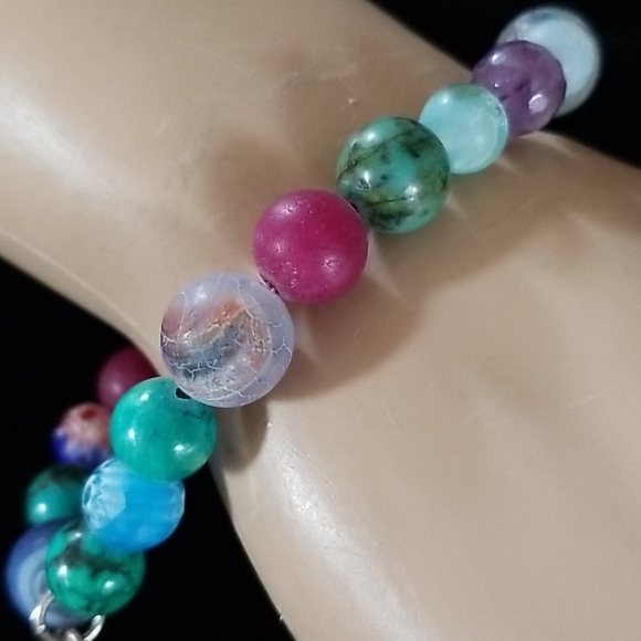 NWT Boho Beaded Diffuser Stretch Bracelet - Picture 15 of 16